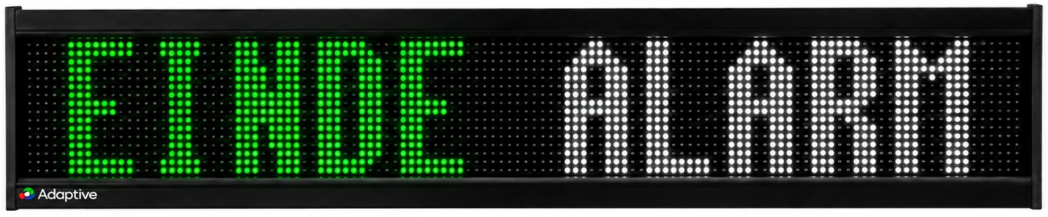 Alpha 4120 RGB full color LED display met alarm-melding