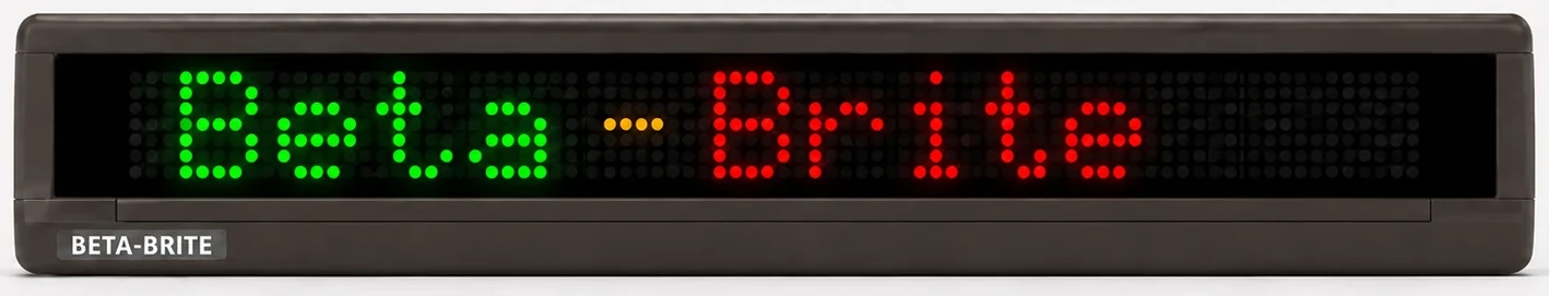 BetaBrite 1026 einzeilige LED-Laufschrift (PVC-Gehäuse)